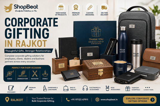 Corporate gifting in Rajkot for employees, clients, dealers and business partners with customized gifts by ShopBeat