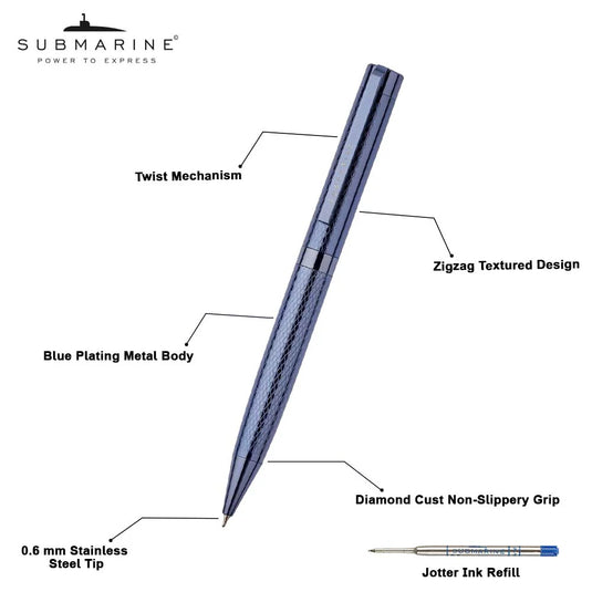 Submarine Blue Plate Ball Pen