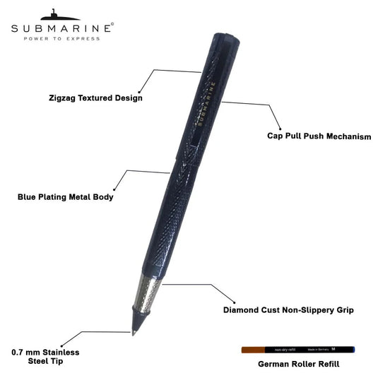 Submarine Blue Plate Roller Pen