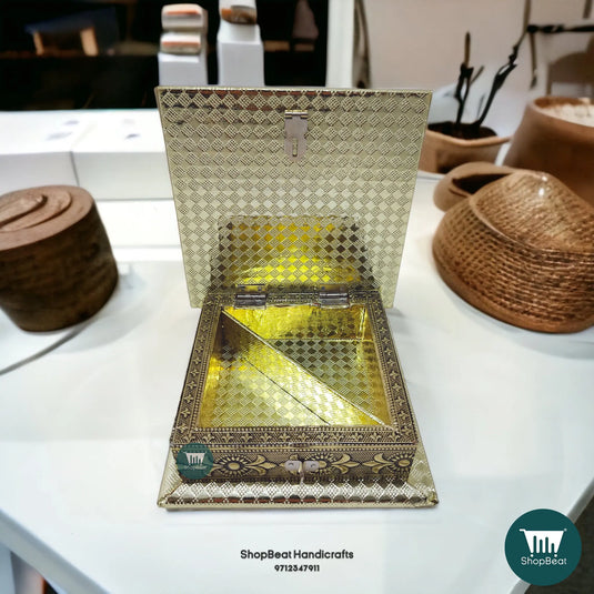 German Oxidised Wooden Dry Fruit Box – Butterfly Design 6x6 Gift | ShopBeat