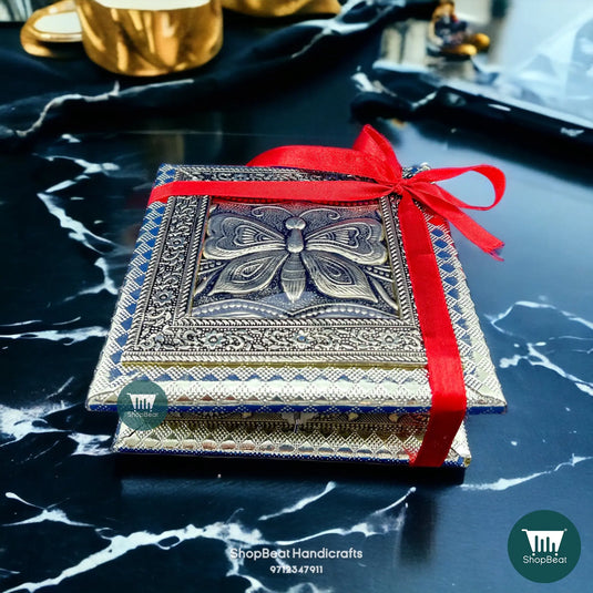 German Oxidised Wooden Dry Fruit Box – Butterfly Design 6x6 Gift | ShopBeat