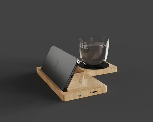 Wangari Willow 3.0 15W Wireless Charger With Cup warmer & Phone Stand