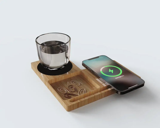 Wangari Willow 3.0 15W Wireless Charger With Cup warmer & Phone Stand
