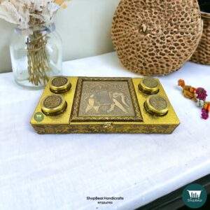 ShopBeat-Golden-Oxidised-Elephant-Design-Wooden-Dry-Fruit-Box-With-4-Glass-Jar-12x8-inch-01