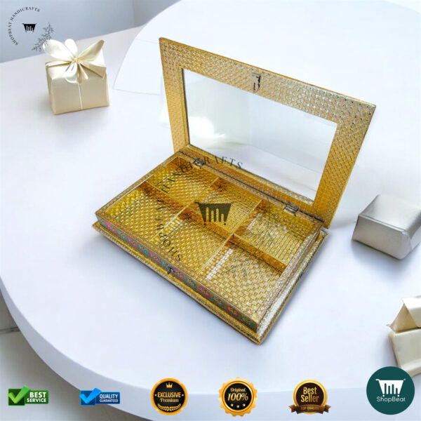 ShopBeat Golden Oxidised Meenakari Window Gift Box – A Symbol of Elegance & Tradition - Image 4